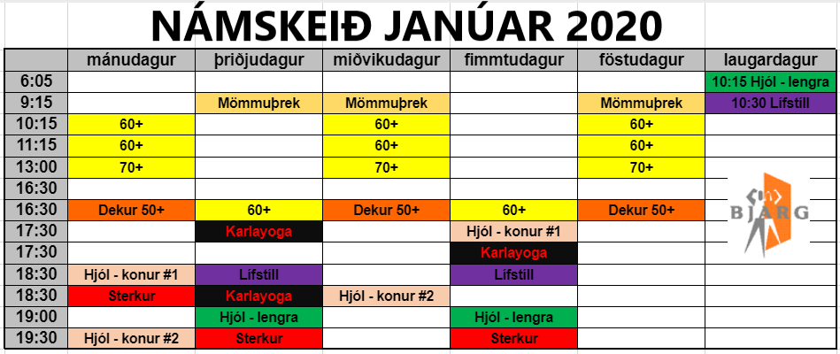 Námskeið 2020 Námskeið 2020