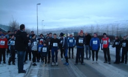 frá startinu í Gamlárshlaupinu