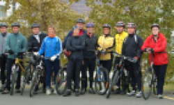 hluti hjólahópsins góða sem stendur að söfnunni.