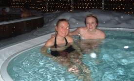 Þetta er best, heitur pottur og snjór og frost