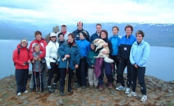 Hópurinn á toppnum